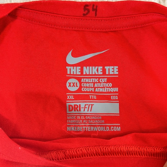 Kansas City Chiefs Nike Dri-Fit Long Sleeve Red T-Shirt WORK TO WIN Men's XXL - Picture 5 of 5